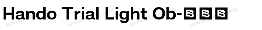 Hando Trial Light Ob字体转换